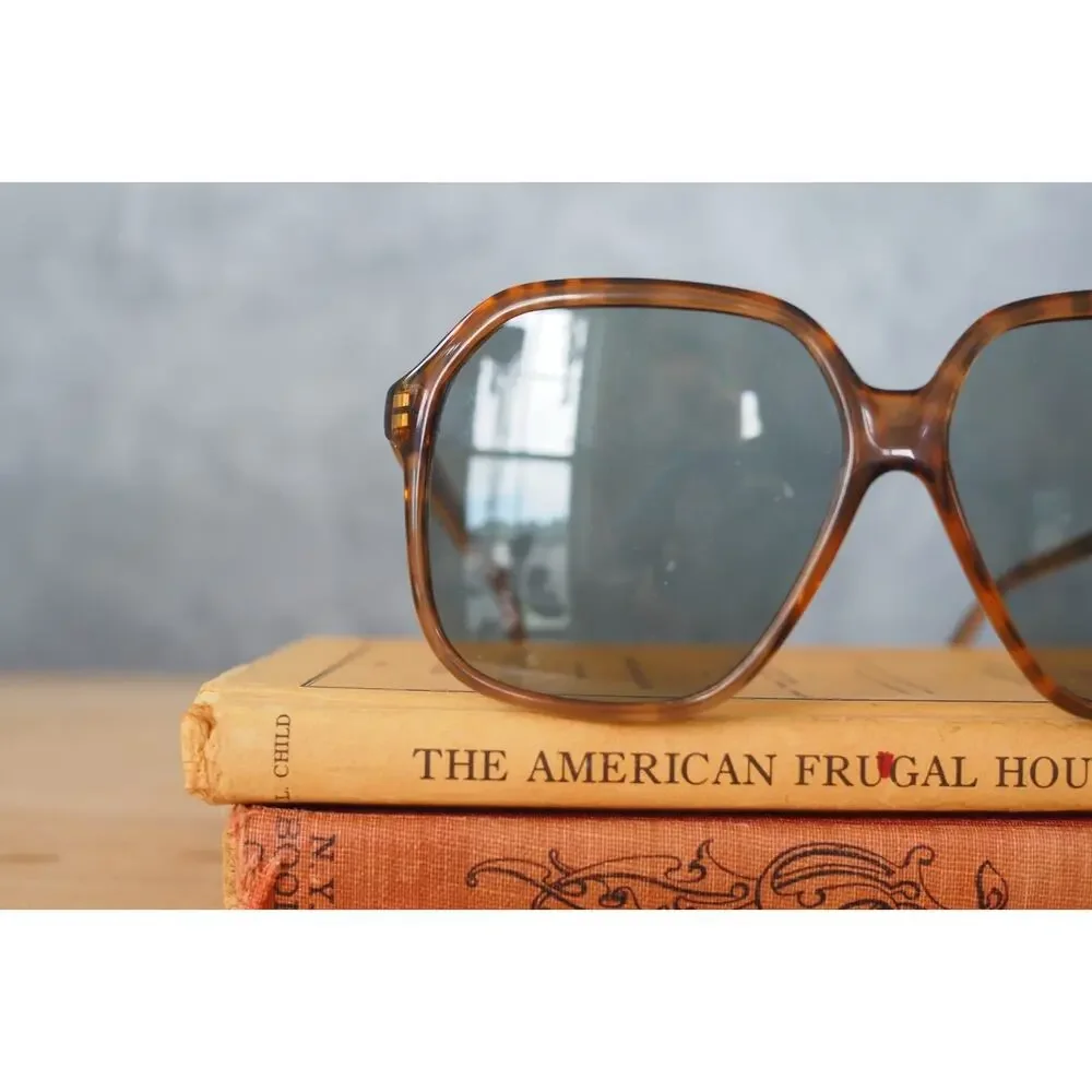 1970s Vintage Sunglasses Made In Italy Oversized Retro Glam Grandma Chic NOS